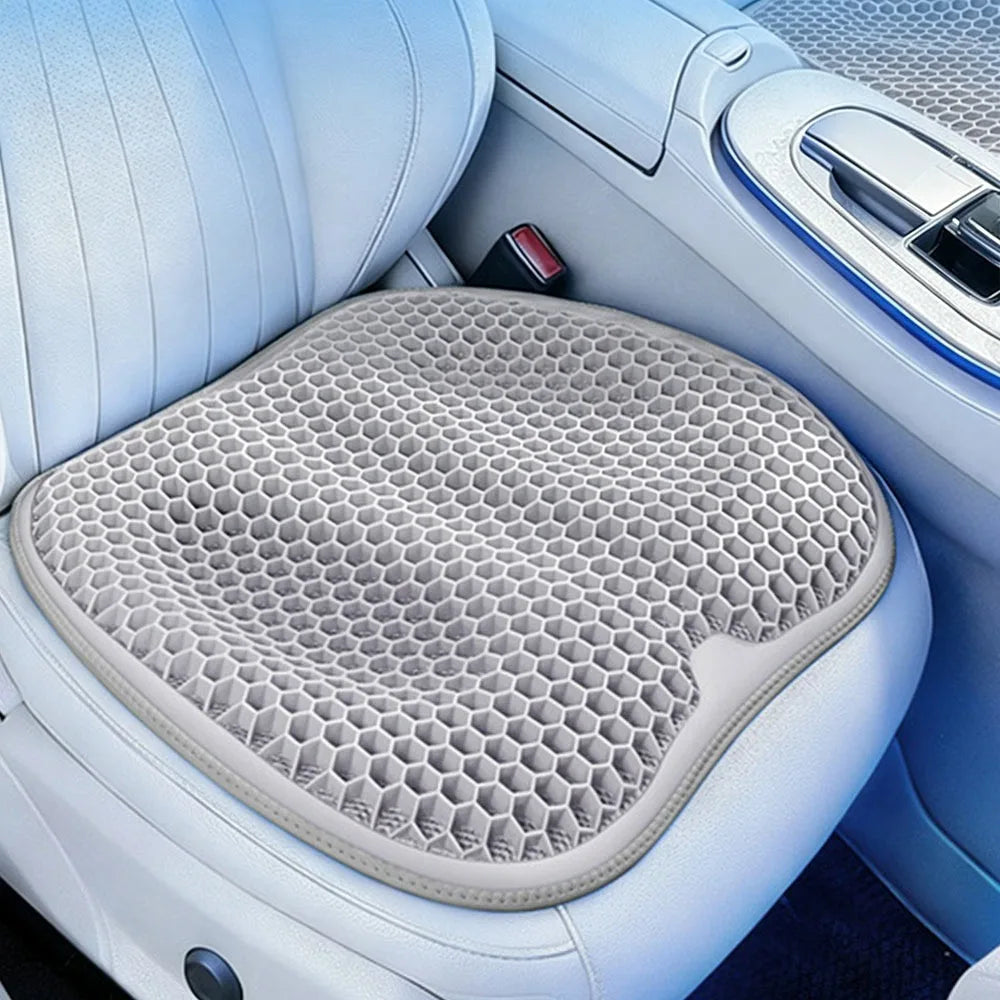 Gel Seat Cushion & Lumbar Support for Car & Office Chair Gel Seat Cushion Nixie Grey-Seat Cushion