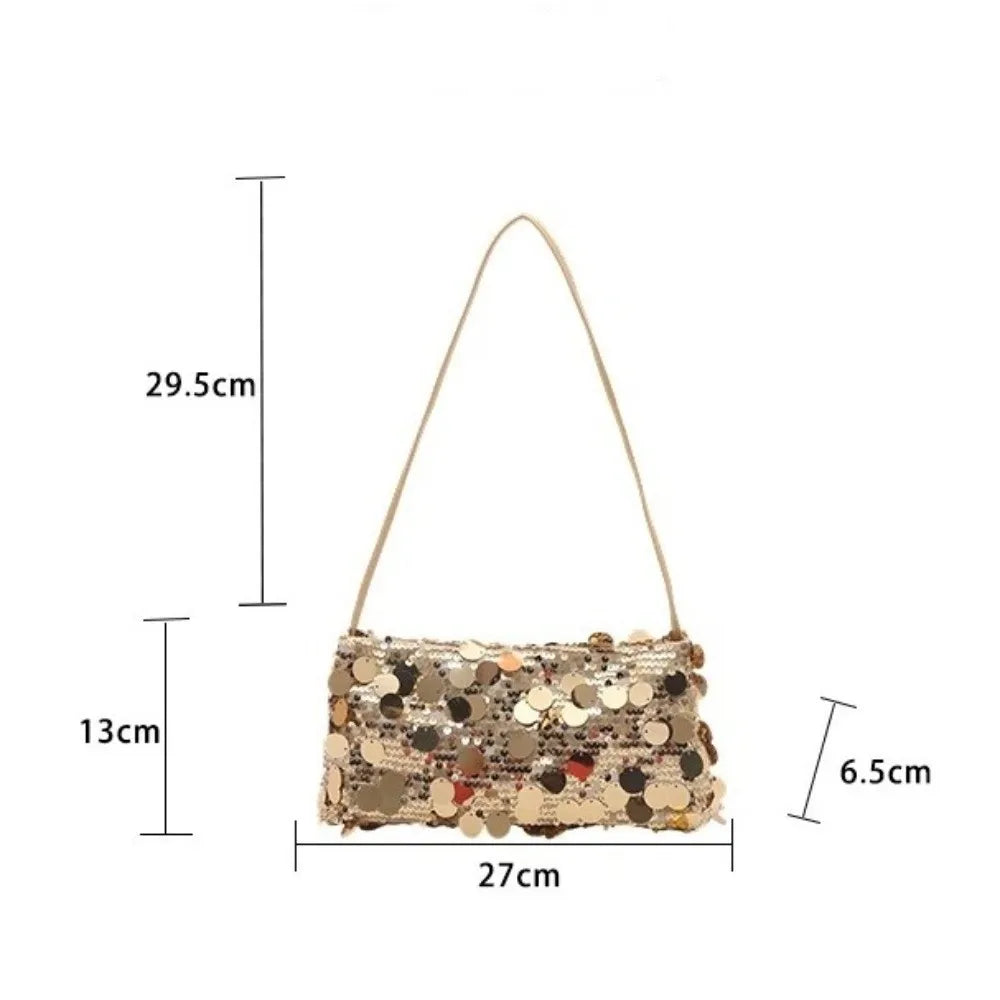 Women's Sequin Shoulder Tote Bag – Large Capacity Evening Bag Sequin Shoulder Tote Nixie