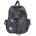 Nixie Korean Plaid Backpack – Large Capacity Lightweight Bag Plaid Backpack Nixie Black
