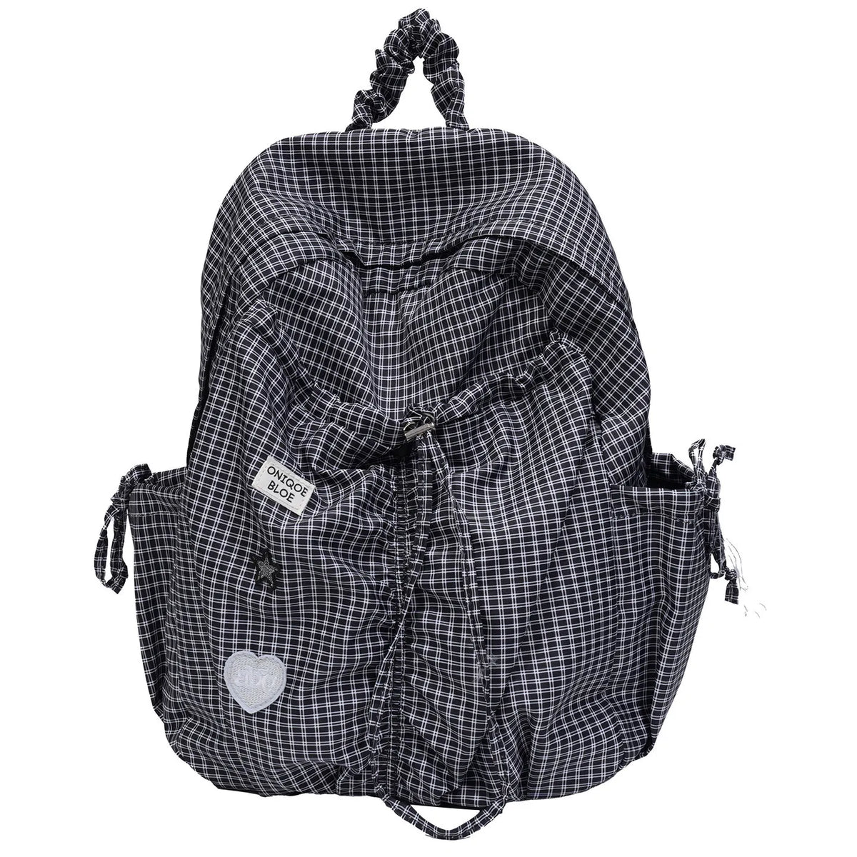 Nixie Korean Plaid Backpack – Large Capacity Lightweight Bag Plaid Backpack Nixie Black