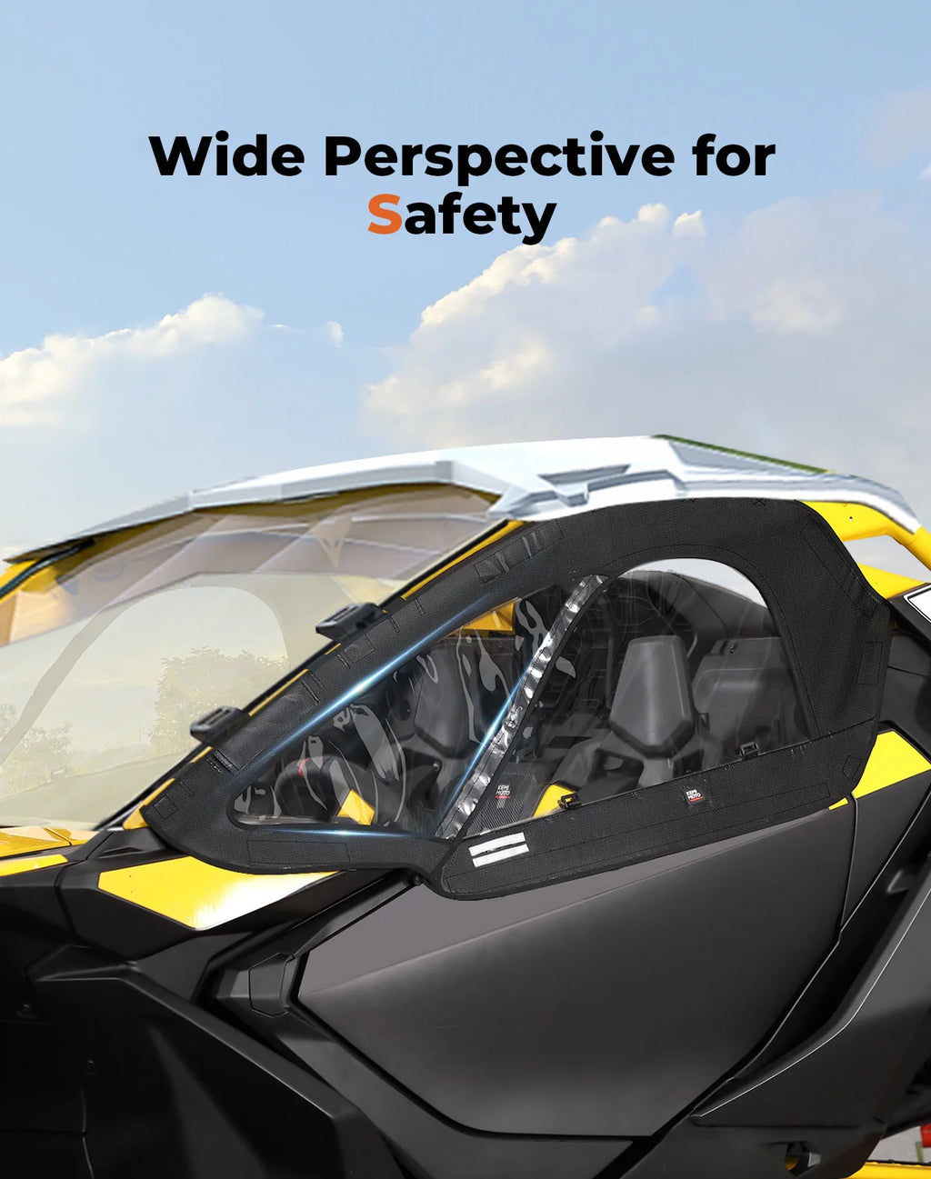 Soft Upper Door Kit for Can-Am Maverick R 2024–2025 | TPU Mesh UTV Soft Door Kit Nixie