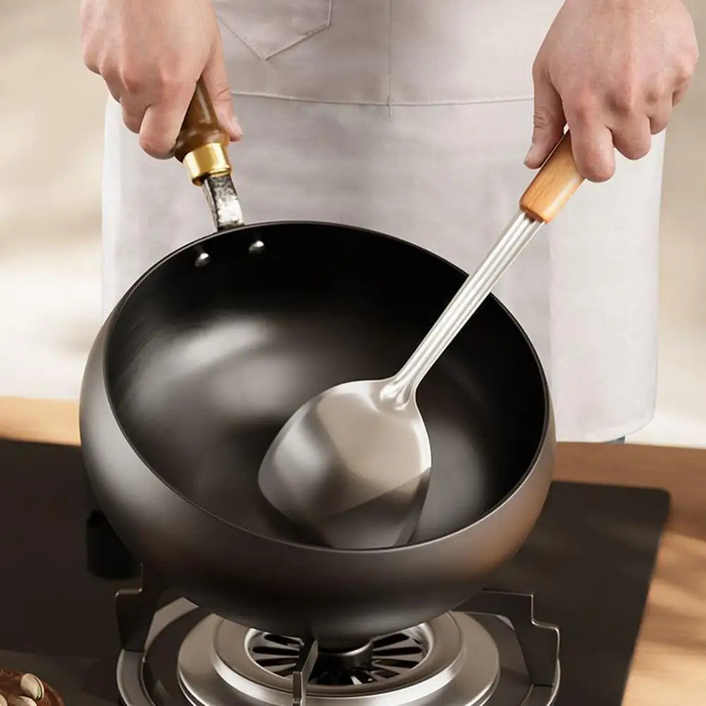 Cast Iron Wok with Lid & Spatula 24/28cm – Induction Ready