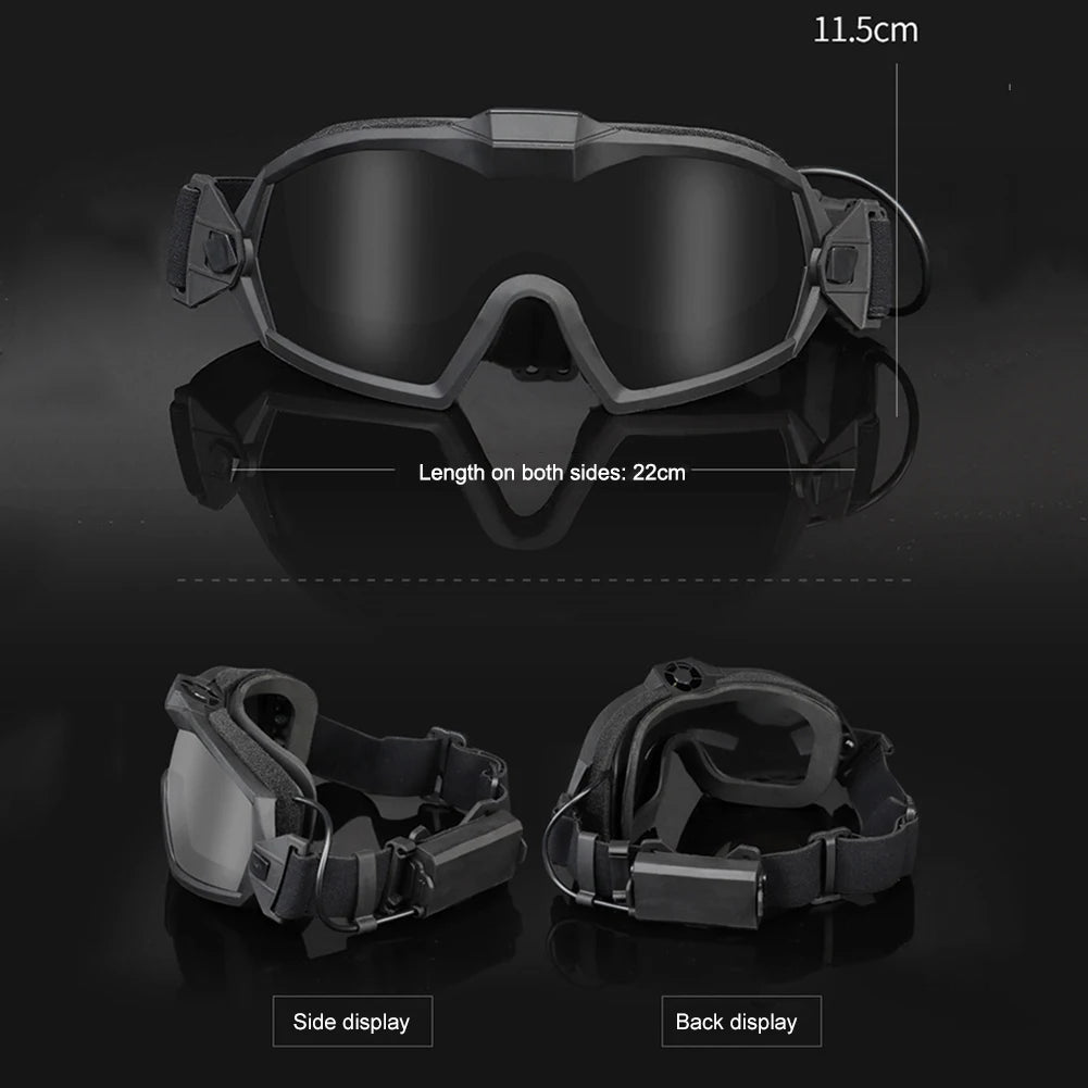 Anti-Fog Airsoft Paintball Goggles with Micro Fan | Clear Lens Protective Goggles Nixie