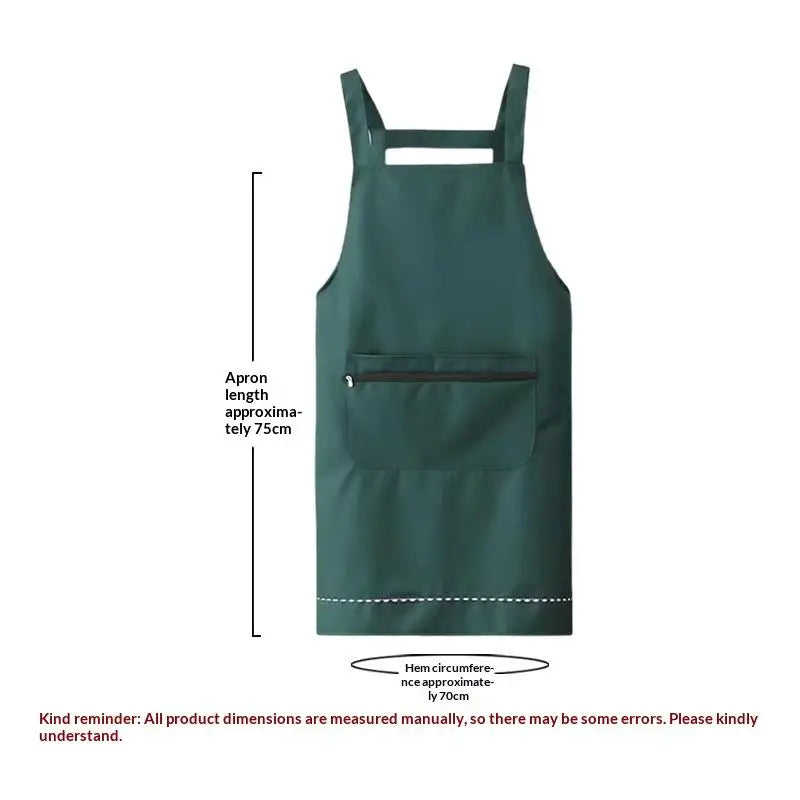 Waterproof PVC Apron for Women & Men | Zippered Pocket Kitchen Work Apron Nixie