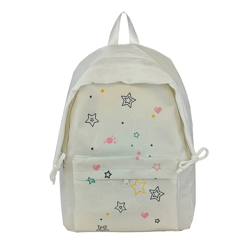 Korean Style Teen Girl Large Backpack – Nixie BB-958 2025 School Backpack Nixie White Blue