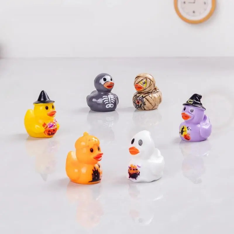 Halloween Mini Resin Duck Figurines – 10pc Spooky Set