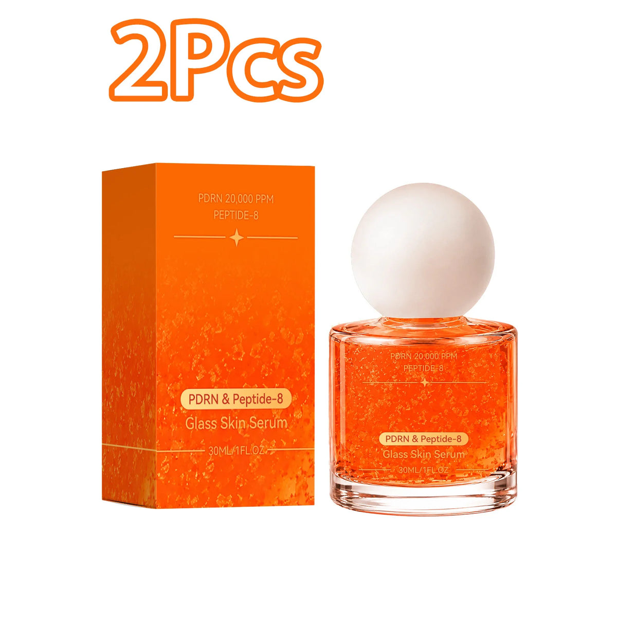 PDRN & Peptide-8 Glass Skin Serum | Shimmer Facial Essence Facial Serum Nixie 2pcs 30ml