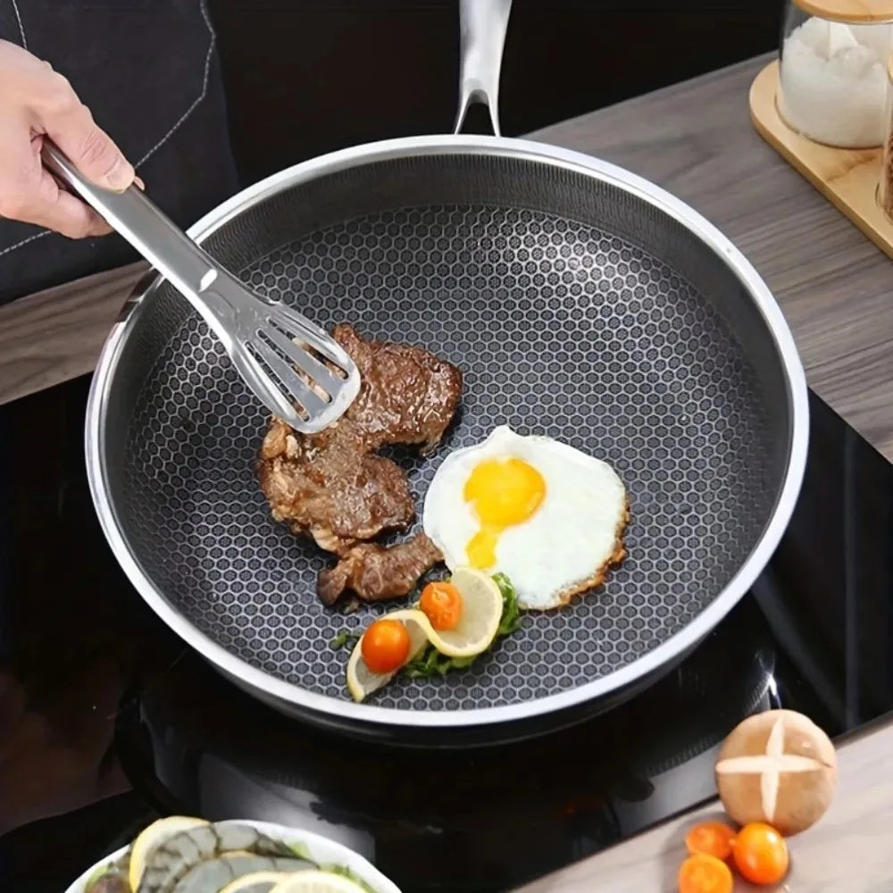 Honeycomb Non-Stick Stainless Steel Frying Pan 26cm | FEB.WIND Non-Stick Frying Pan Nixie