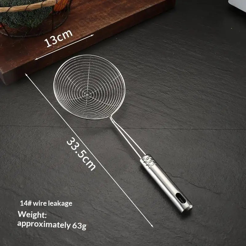 Stainless Steel Skimmer Spoon | Long Handle Mesh Strainer Kitchen Strainer Spoon Nixie A2