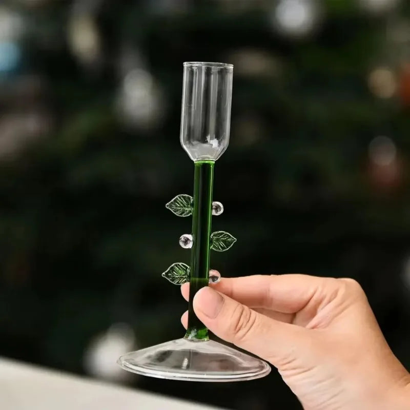 Christmas Glass Candle Holder – Nordic Borosilicate Candle Stand Glass Candle Holder Nixie
