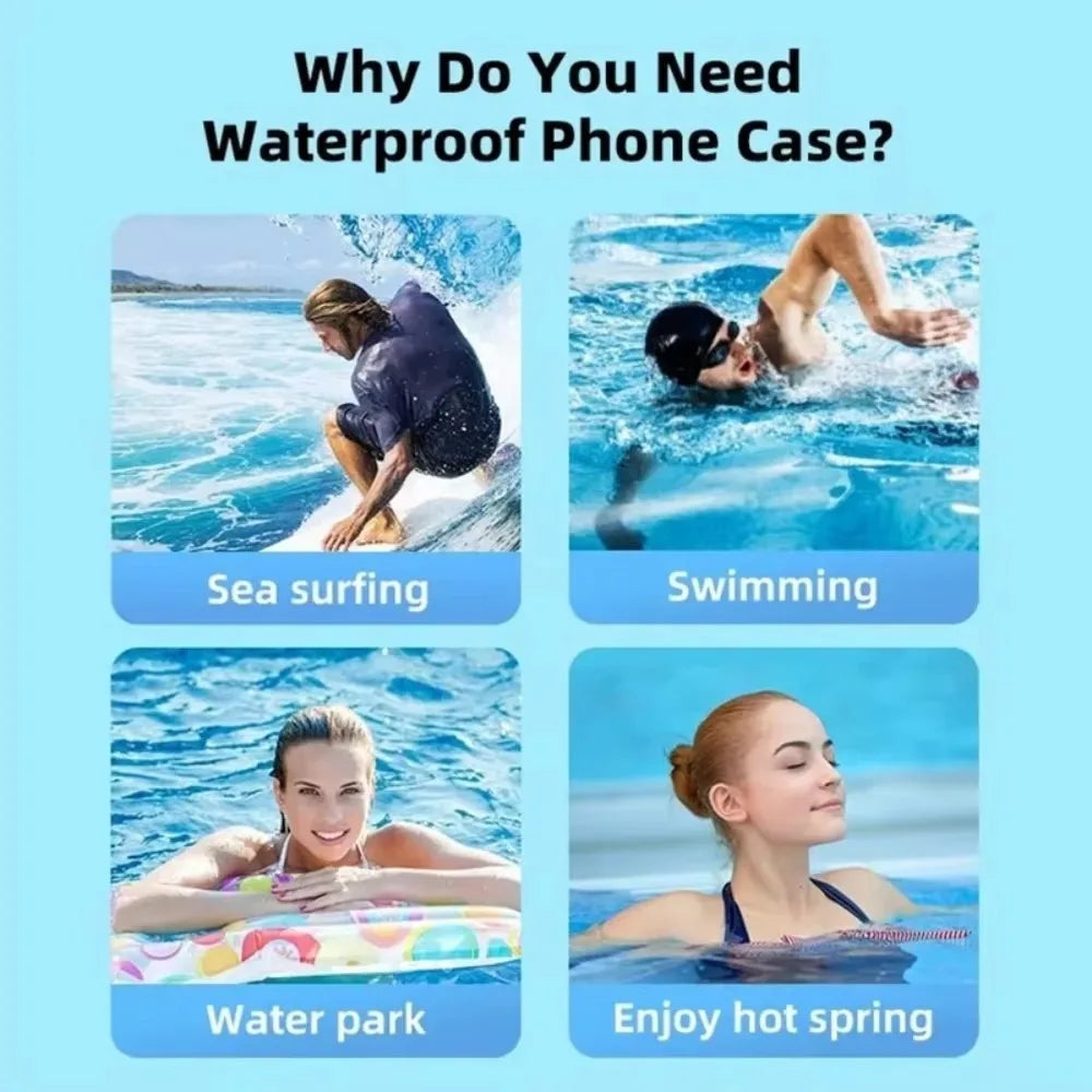 Waterproof Phone Pouch – Universal Clear PVC Swimming Bag