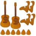 Bamboo Guitar Pick Case Holder with Stand – Set of 2 Guitar Pick Holder Nixie 2