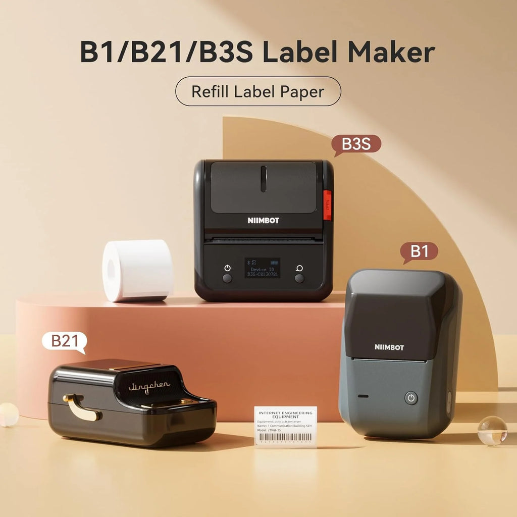 NiiMBOT B1 B21 B3S Thermal Label Stickers – Waterproof Round Thermal Label Rolls Nixie