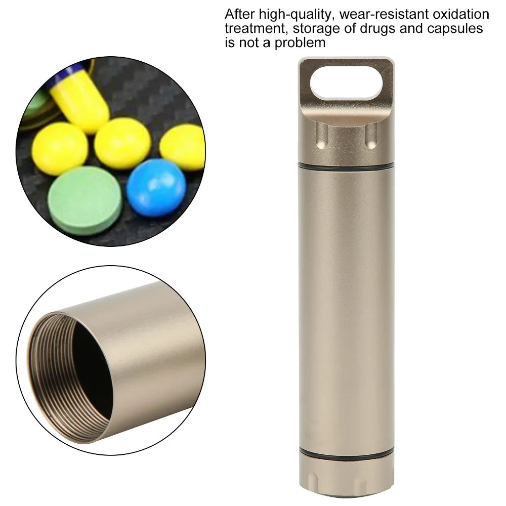 Aluminum Alloy Waterproof Pill Case – CNC Machined Portable Waterproof Pill Case Nixie