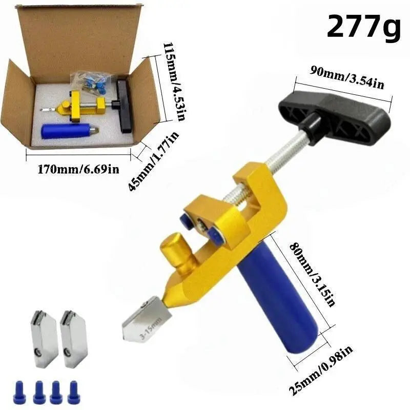 2-in-1 Glass & Ceramic Tile Cutter – Diamond Wheel & Breaker Tile Cutter Tool Nixie