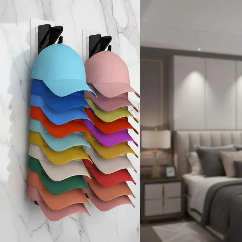 Acrylic Baseball Cap Display Rack – Clear Hat Storage Organizer