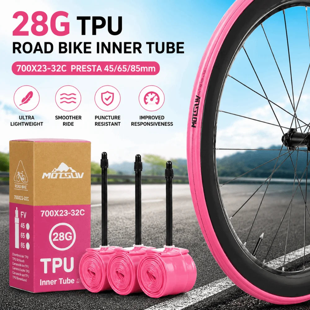 700x23-32C Lightweight 28g TPU Road Bike Inner Tube Presta Bike Inner Tube Nixie