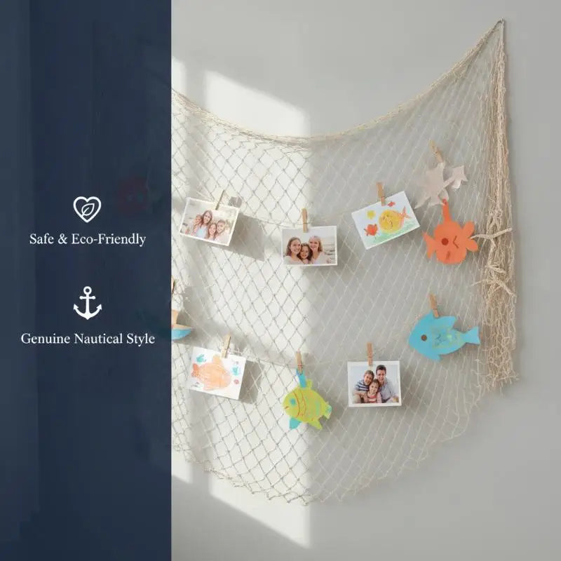 Nautical Fishing Net Wall Hanging – Beach Party & Home Décor Wall Hanging Decor Nixie