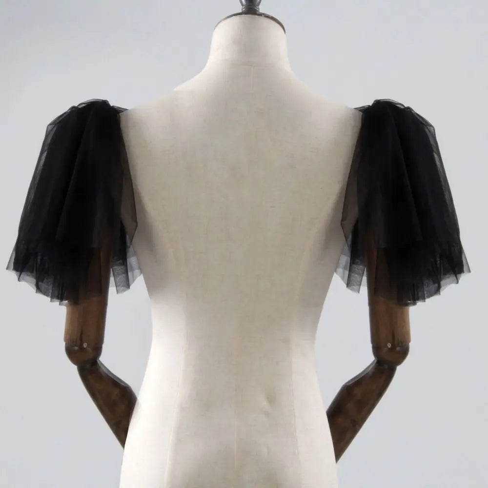 Elegant Tulle Bridal Sleeves – Detachable Wedding Shawl Bridal Sleeve Wrap Nixie