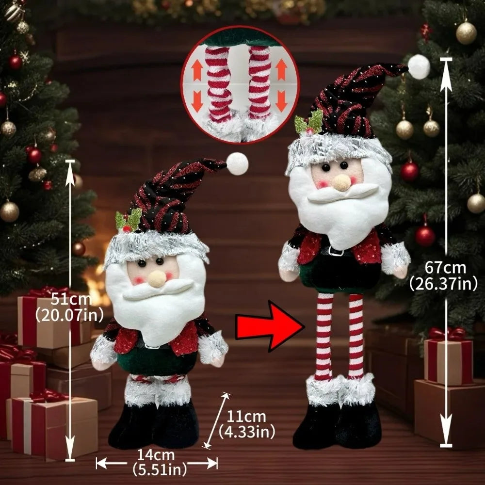 Christmas Snowman & Santa Plush Sequin Decoration Doll Christmas Plush Doll Nixie