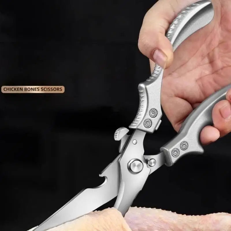 Stainless Steel Kitchen Shears – Bone, Meat & Vegetable Kitchen Shears Nixie