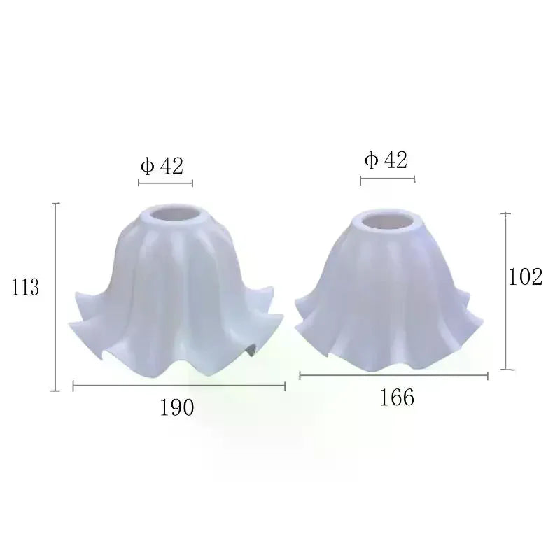 E27 Bell Orchid Plastic Lampshade – Pendant Light Replacement Lamp Shade Nixie