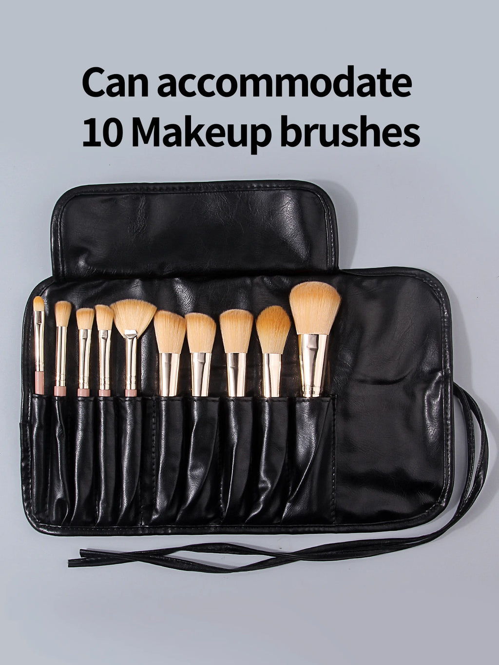 10-Slot Foldable Waterproof Makeup Brush Bag Travel Organizer Makeup Brush Bag Nixie