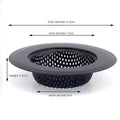 Stainless Steel Sink Strainer Black Drain Filter – Anti-Clog Mesh Sink Drain Strainer Nixie L