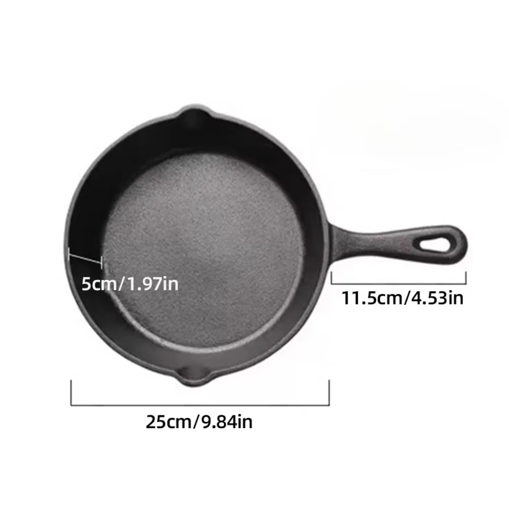 FEB.WIND Cast Iron Skillet Non-Stick Frying Pan & Griddle Cast Iron Skillet Nixie