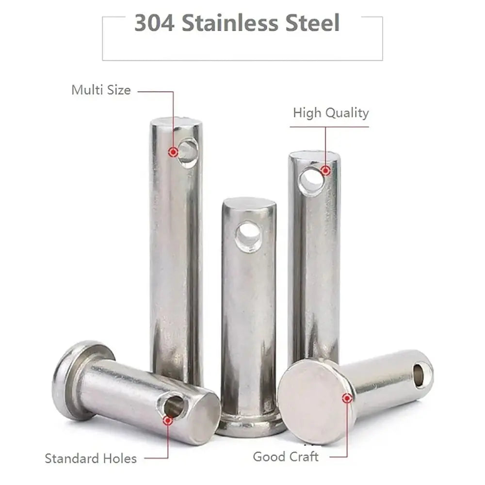 10Pcs M6 Stainless Steel Flat Head Cotter Pin Set GB882 Cotter Pin Set Nixie