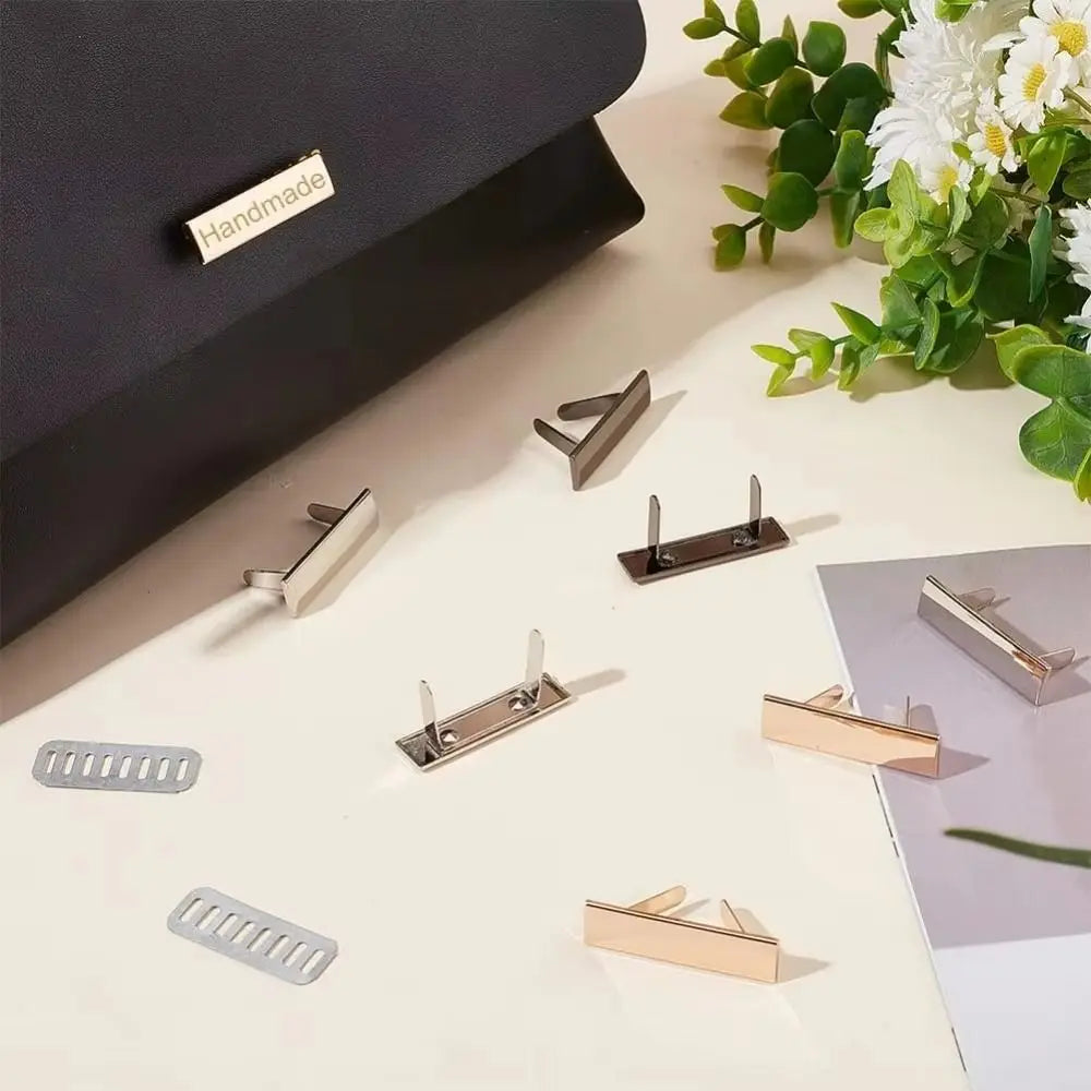 10pcs Rectangular Metal Stamping Blanks – DIY Name Labels