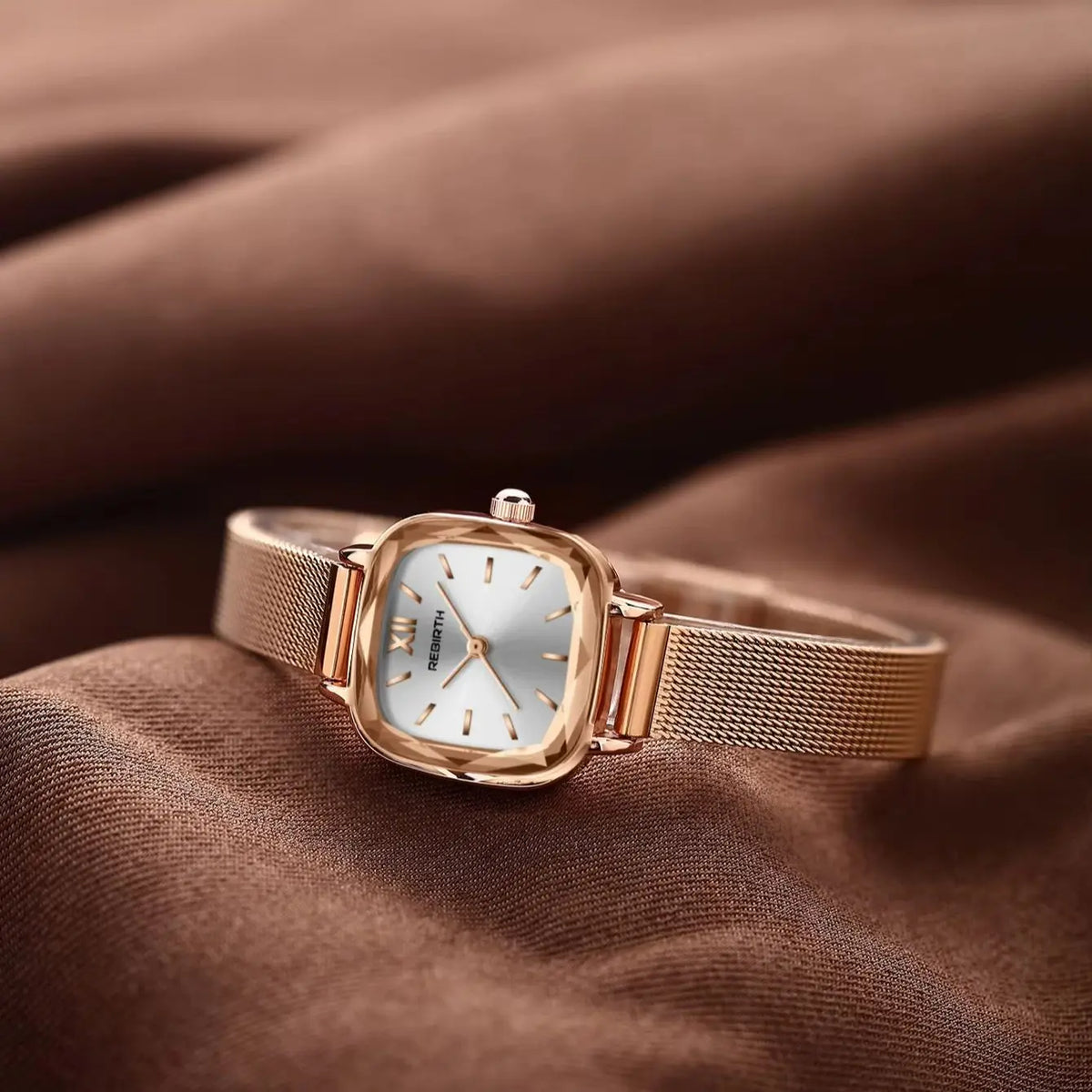 REBIRTH Women's Luxury Quartz Watch – Stainless Steel Band Women's Quartz Watch Nixie