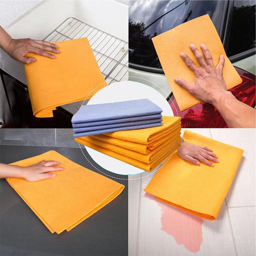 8-Pack Super Absorbent Chamois Towels – Car & Home Cleaning Chamois Cleaning Towels Nixie