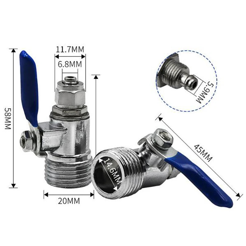 1/2" to 1/4" RO Feed Water Adapter Ball Valve – RO Switch Water Filter Valve Nixie