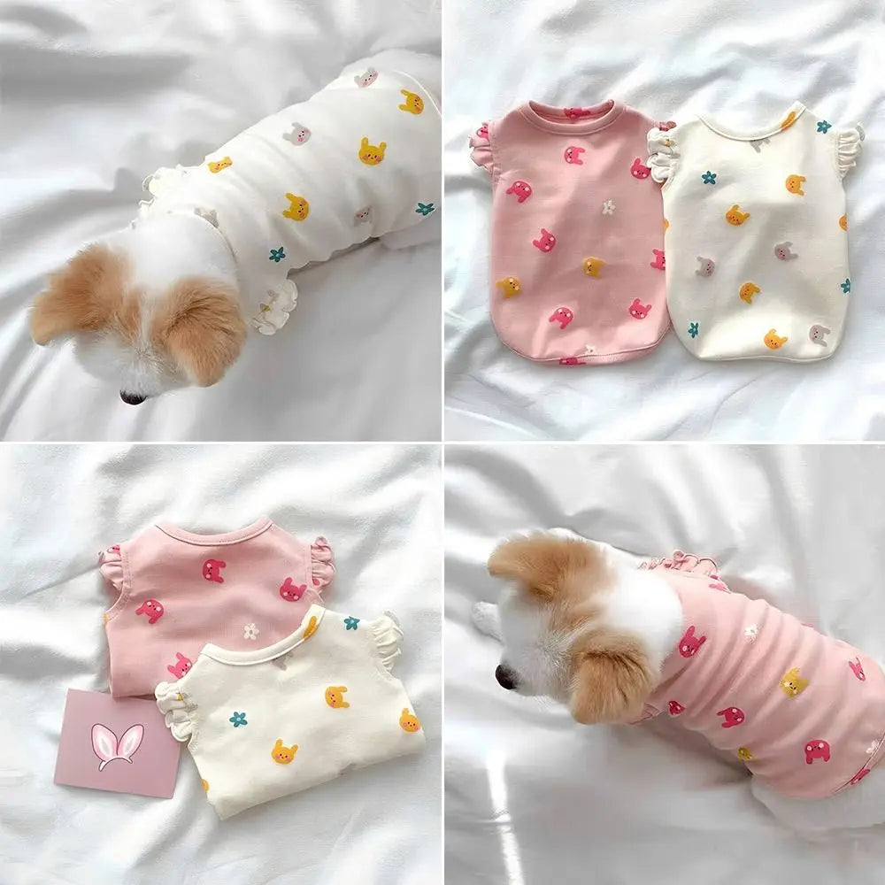 Cute Dog & Cat Tank Top – Soft Breathable Pet Pullover