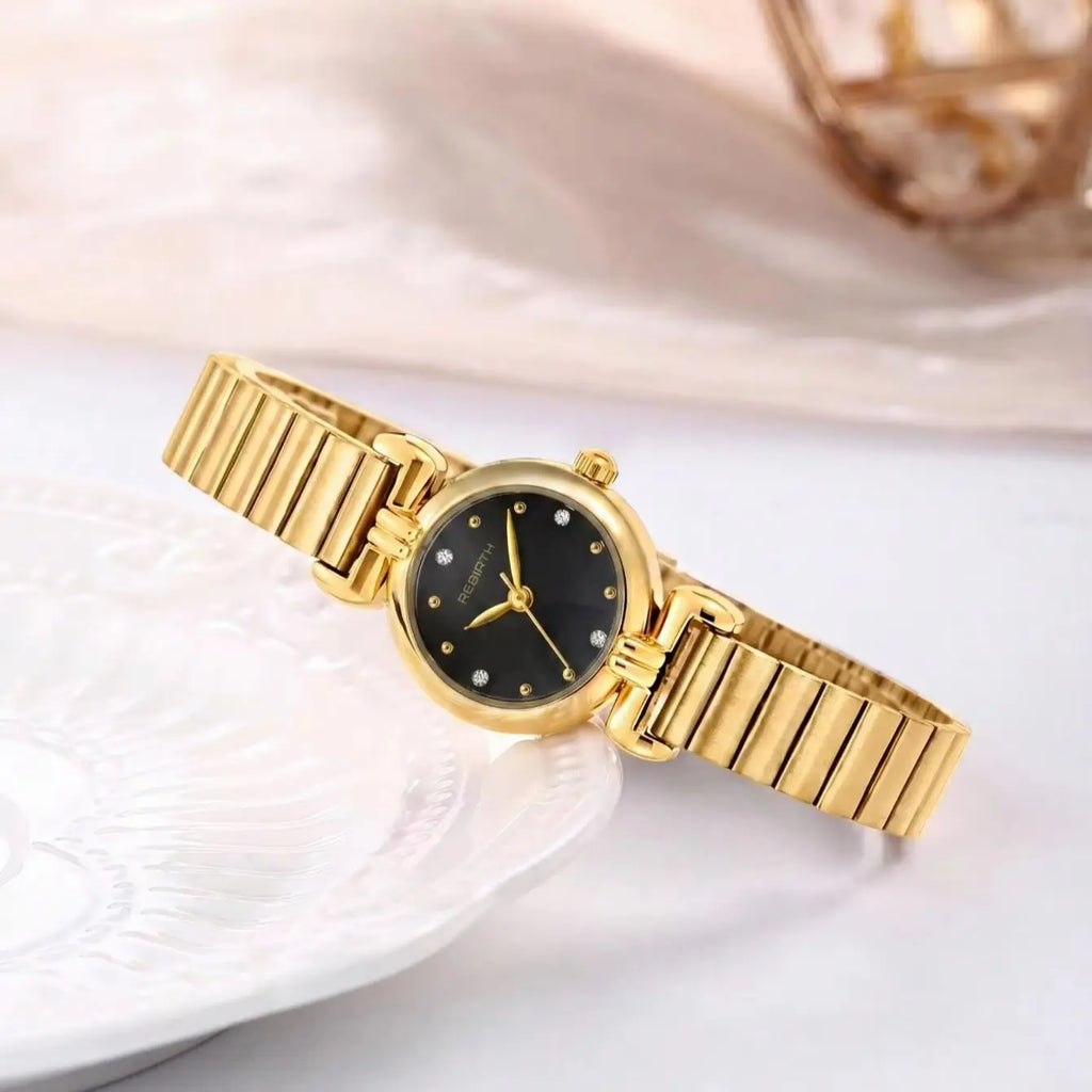 REBIRTH Women's Quartz Watch – Stainless Steel Bracelet Women's Quartz Watch Nixie