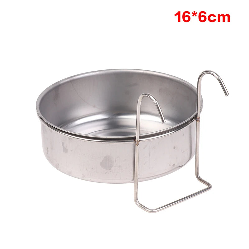 Stainless Steel Hanging Cage Pet Bowl – 5 Sizes | Dogs, Cats & Birds Hanging Pet Bowl Nixie 16CM