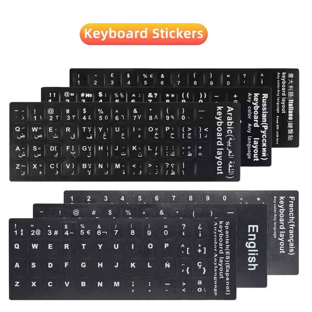 Multilingual Keyboard Stickers – Hebrew, Arabic, Korean & More Keyboard Stickers Nixie