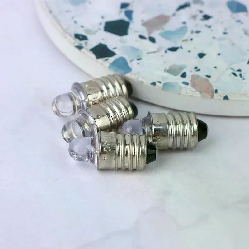 2pcs E10 LED Replacement Bulb DC 3V 6V Flashlight Torch Lamp