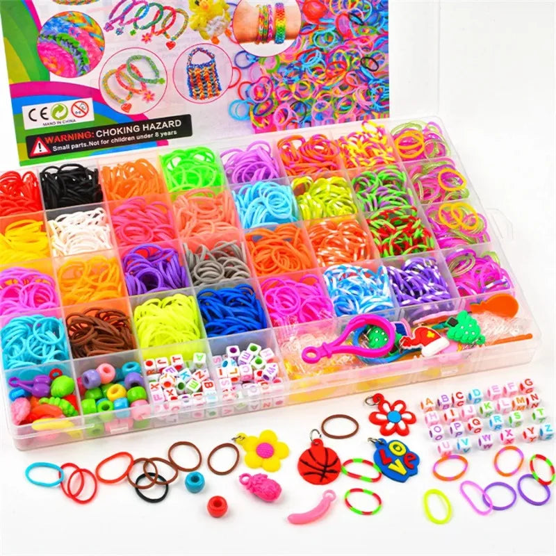 4300+ Pcs 32-Color Loom Rubber Band Kit – Bracelet Craft Set DIY Jewelry Craft Kit Nixie