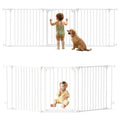 Extra Wide Pet Safety Gate Foldable Playpen Auto-Close Door
