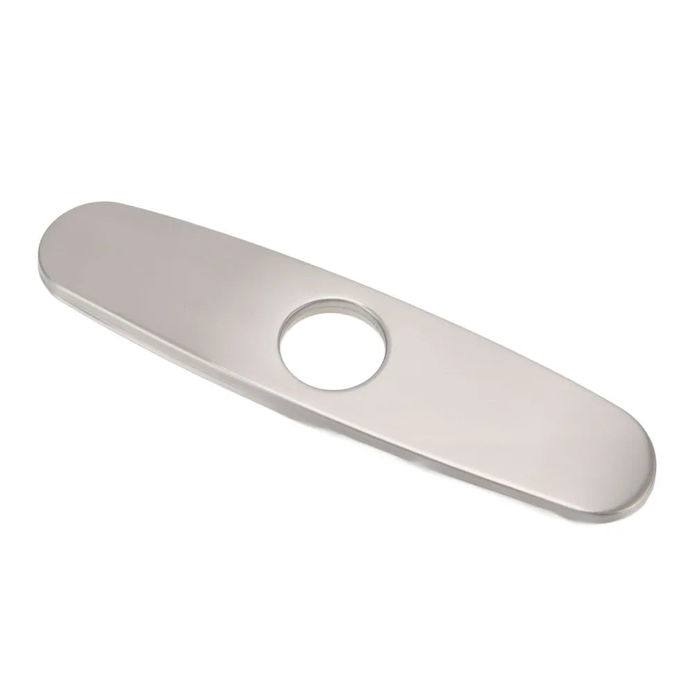 Brushed Oval 304 Stainless Steel Sink Faucet Hole Cover Deck Plate Faucet Deck Plate Nixie