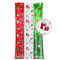 Christmas Foil Fringe Curtains | Tinsel Photo Booth Backdrop 2pc Holiday Party Decor Nixie Christmas Gifts