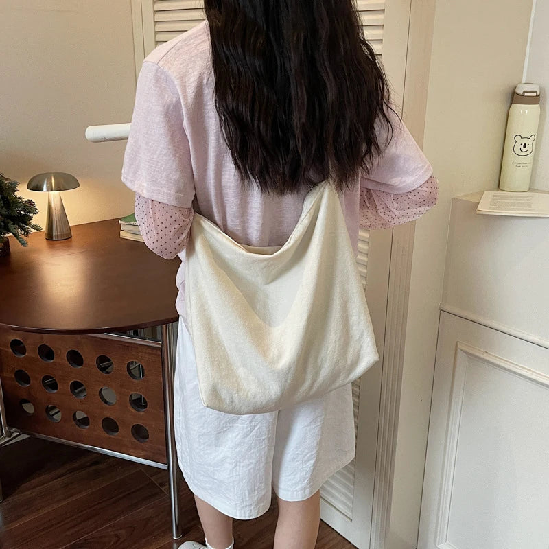 Women's Canvas Crossbody Bag – Large Capacity Shoulder Bag
