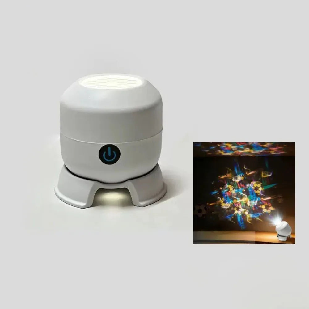 USB Rotating Ocean & Snowflake LED Projection Night Light Lamp