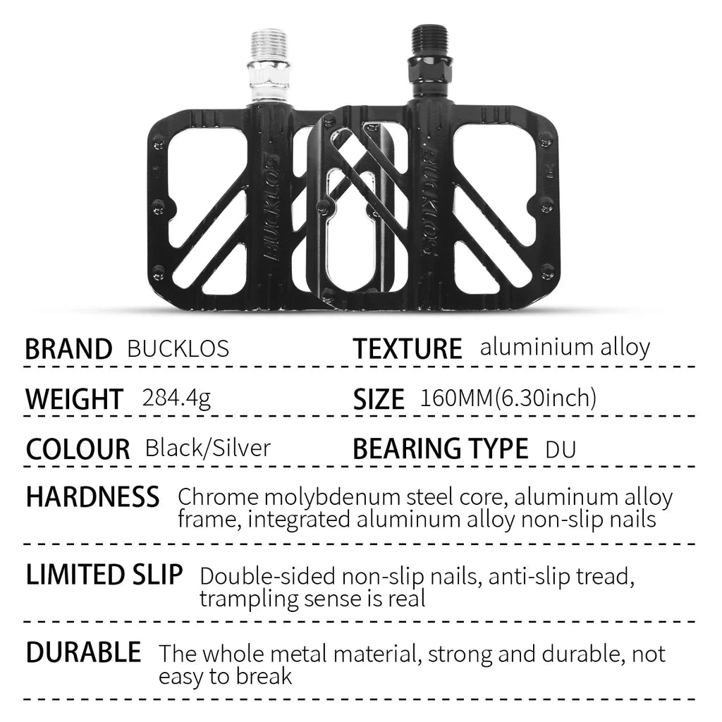 Aluminum Flat Bike Pedals MTB & Road – R36 R27 M29 DU Bearing Flat Bike Pedals Nixie