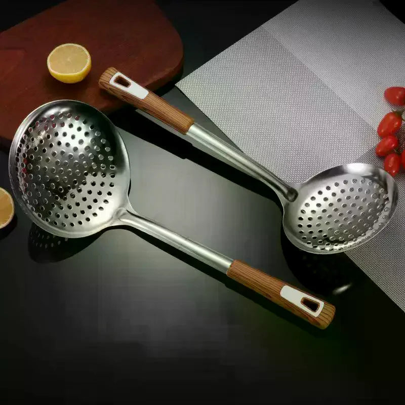 Stainless Steel Colander Skimmer Spoon Long Handle Kitchen Scoop Kitchen Strainer Spoon Nixie