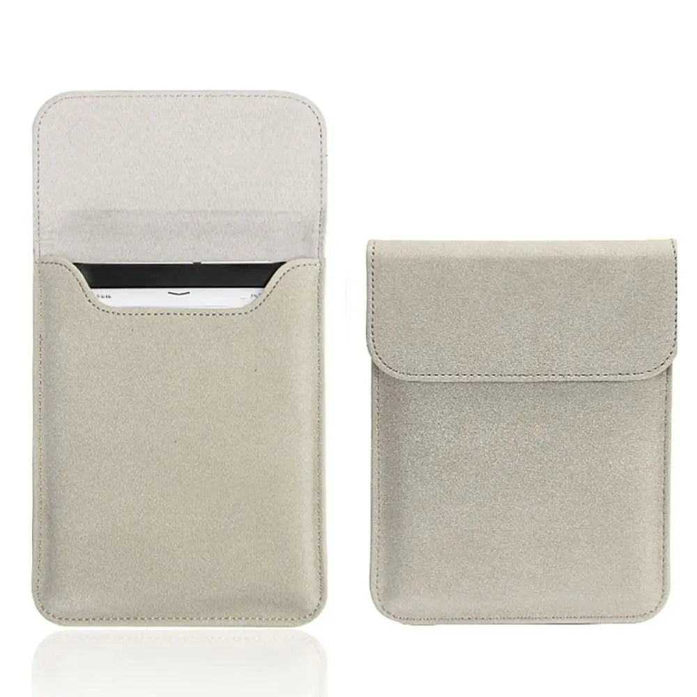 PU Leather Kindle Sleeve for Paperwhite, Colorsoft & Scribe e-Reader Sleeve Case Nixie Light Grey 6 inch