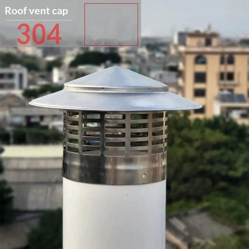 Stainless Steel Chimney Cap 75-200mm Roof Duct Vent Rain Cap Roof Vent Cap Nixie
