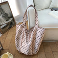 Nixie Retro Polka Dot Tote Bag – Large Women's Shoulder Bag Women's Tote Bag Nixie Champagne
